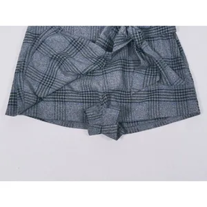 Abercrombie & Fitch Plaid Tie Wrap Skort Size S Gray Preppy Schoolgirl Fall Y2K thumbnail 9