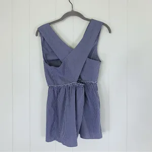 Banana Republic NWT Blue & White Check Pinafore Top S thumbnail 2