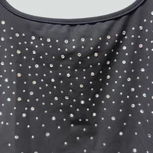 NWT Y2K Rhinestone Square Neck Sleeveless Bodysuit Sz XS‎ thumbnail 4