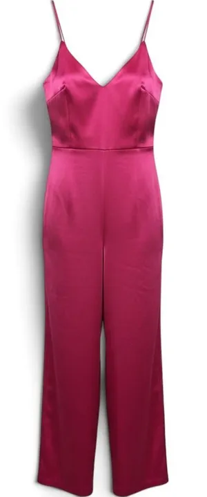 Victoria's Secret Jumpsuit Womens M 407875-EQU Pink Satin Wide Leg EUC thumbnail 1