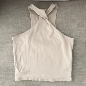 Abercrombie & Fitch Twist Neck Front Tank Cropped Crop Top Small Cream Beige thumbnail 4
