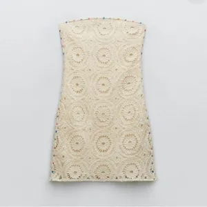 Zara Beige Crotchet Mini Dress(Size Small) thumbnail 2