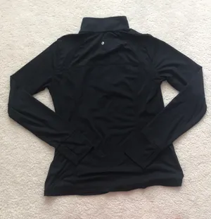 Xersion Black Quarter Zip Exercise Long Sleeve Top thumbnail 2