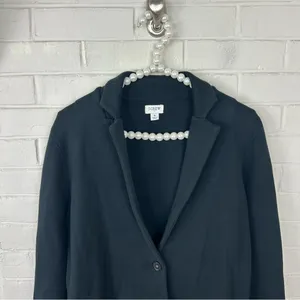 J.Crew Factory Black Schoolboy Sweater Blazer Size S thumbnail 4