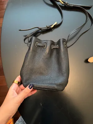 Tory Burch Bucket Bag Leather Drawstring thumbnail 6