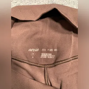 Aerie chill play move brown leggings medium thumbnail 4