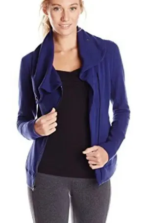 ✨Lucy Asymmetrical Zip Button Closure Yoga Jacket✨ Blue Size XS thumbnail 1