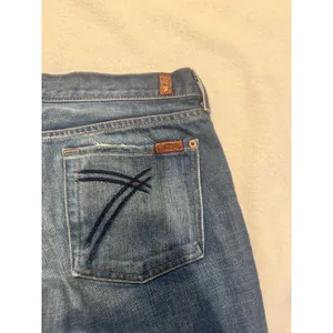 7 For All Mankind Dojo Crop Denim Jeans Women's Sz 30 U121B082U-082U Made In USA thumbnail 5