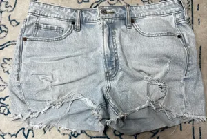 High rise denim shorts  thumbnail 1