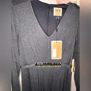 Nue by Shani | NWT Gray Long Sleeve Dress Size 10 Style 217 thumbnail 3