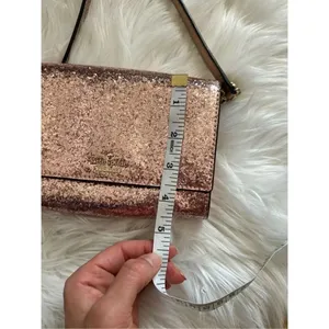 KATE SPADE NEW YORK pale pink GLITTER crossbody bag retails for $350 thumbnail 9
