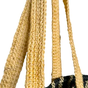FIQUE DARK BLUE STRIPES TOTE BAG thumbnail 3