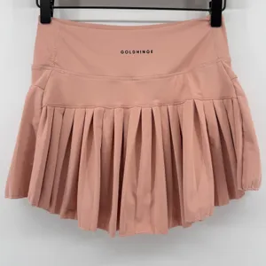 Gold Hinge Pleated Tennis Skirt Skort Peach Women S Pickleball Preppy Sporty thumbnail 4