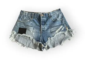 One Teaspoon Distressed Denim Women's Shorts - Blue thumbnail 1