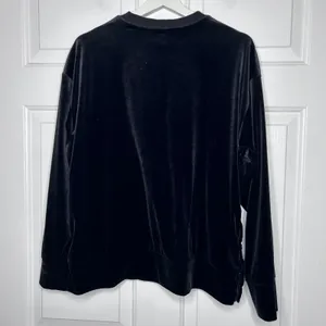 Athleta Retroplush Velvet Crewneck‎ Sweatshirt Black Size M thumbnail 6