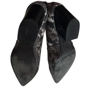 All Saints Leather Aster Snake Print Ankle Boots Size 9 thumbnail 7