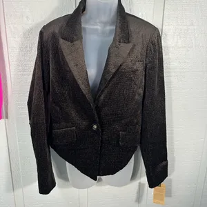 Democracy Brown Casual Women’s Long Sleeve Button Front Blazer Size Small NWT thumbnail 2