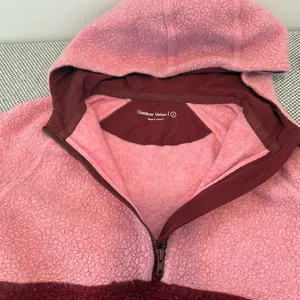 Outdoor Voices MegaFleece Half-Zip Hoodie in Truffle Pink Burgundy, Size Small thumbnail 6