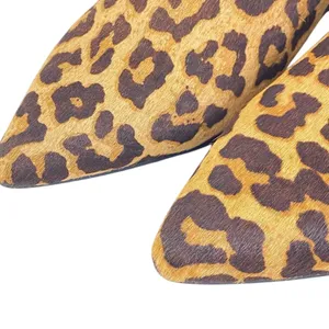 Franco Sarto Leopard Calf Hair Ankle Boots Womens 7 Tan Pointed‎ Toe Block Heel thumbnail 7