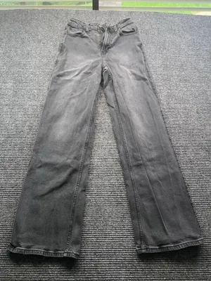 Hollister Ultra High Rise Baggy Jeans Black Wash Wide Leg Grunge‎ 24 X 29 SZ 00 thumbnail 1