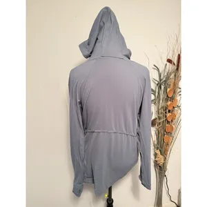 Lululemon Warm Stabilizer‎ 1/2 Zip Hoodie Sz 6 Blue Charcoal Top Base Layer thumbnail 3