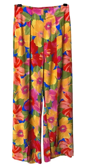 BILLABONG Wide-Leg Open Side Floral Print Pants thumbnail 1