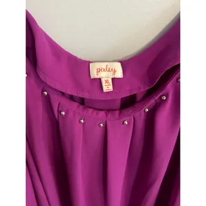 Pixley Purple Cami‎ Top Sleeveless Studded Detail Casual Blouse XL thumbnail 2