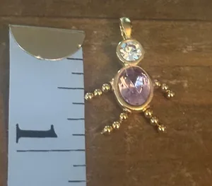 Little boy October birthstone charm pendant thumbnail 3