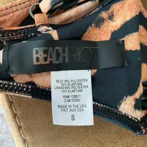 Beach Riot sz S tiger print‎ brown black bralette thumbnail 2
