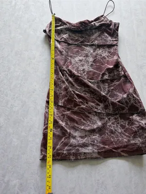 Forever 21 Marble Print‎ Mesh Cowl Neck Mini Dress Size M thumbnail 6