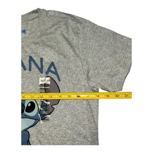 Disney Gray Short Sleeve Tee with Stitch Design size Medium New blue and gray thumbnail 7