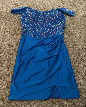 Stacees ocean blue Mini Dress Size 8 thumbnail 4