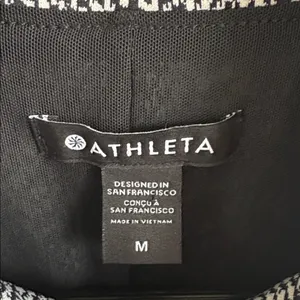 Like New Athleta Delancey Stretch Midi Dress Zip Neck Braiden Black Size Medium thumbnail 7