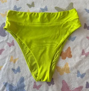 Aerie | Neon Yellow-Green High Waist Bikini Bottom | XL thumbnail 1