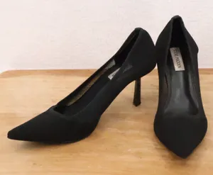 Steve Madden Black Mesh Pointed‎ Toe Stiletto Pumps Womens Career Size 8.5Heels thumbnail 1