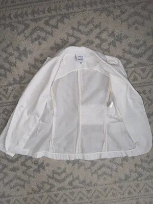 Akris Punto White Textured Single-Button Blazer thumbnail 6
