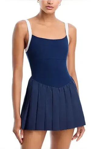 Free People Movement Swing of Things Color block Tennis Dress size large NWOT thumbnail 1