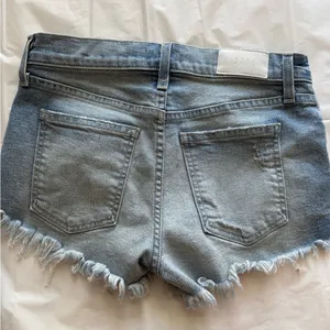 Pistola Frayed Hem Jean Shorts in Light‎ Blue thumbnail 3