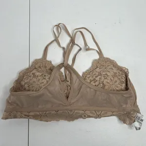 Aerie Size L Bra Snowday Chenille Lace Padded Triangle Bralette Sands Beige Cozy thumbnail 10