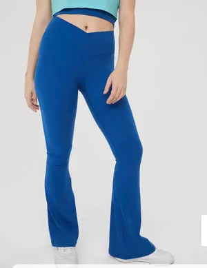 Aerie crossover flare leggings thumbnail 1