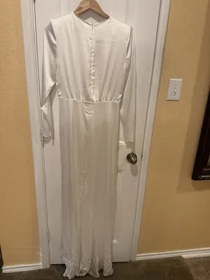 ASOS Sadie Pleated Plunge Wrap Wedding Dress Size 8 thumbnail 8
