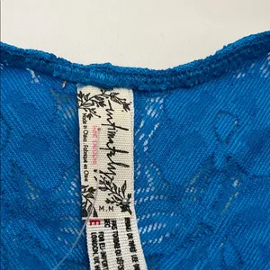 Free People Vibrant Blue Lace Bralette thumbnail 3