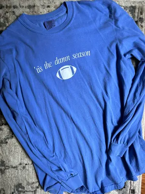 Comfort Colors Taylor Swift Tis the Damn Season Football Long Sleeve thumbnail 2