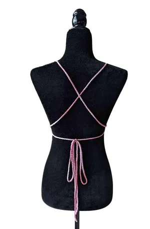 Handmade Checkered bikini Top thumbnail 3