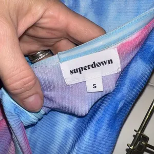 REVOLVE Morgan Strapless Blue and Pink Tie-Dye Mini Dress thumbnail 7