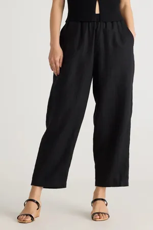 Quince Pants Women’s Medium Black European Linen thumbnail 1