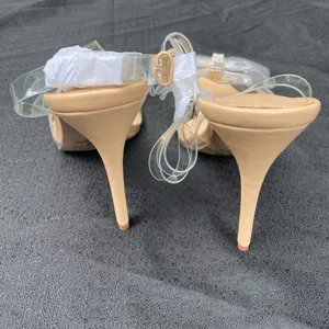 ✨ NIB / NWT ShoeDazzle Celestina Size 8.5 Clear Bow Crystal Sandals Heels $60.00 ✨ thumbnail 6