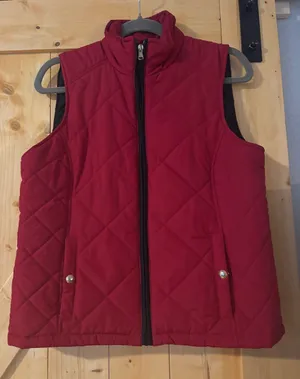 Lauren Ralph Lauren Red Quilted Zip-Up Vest Petite‎ Large PL⁠ thumbnail 1