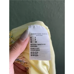 American Eagle High Waisted Flowy Short  Size Small Yellow Floral Ditsy Print thumbnail 8