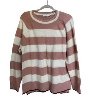 Lush Clothing Nordstrom‎ Mauve Cream Long Sleeve Sweater Size Medium New without Tags thumbnail 1
